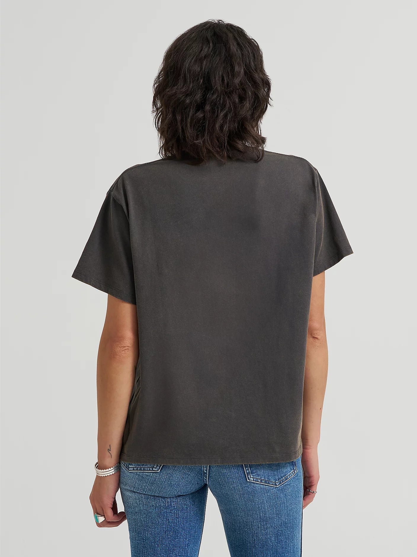 Girlfriend Tee in Faded Black