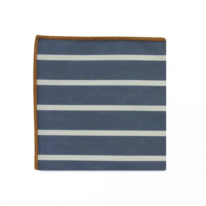 The Fleming Stripe Cotton Pocket Square
