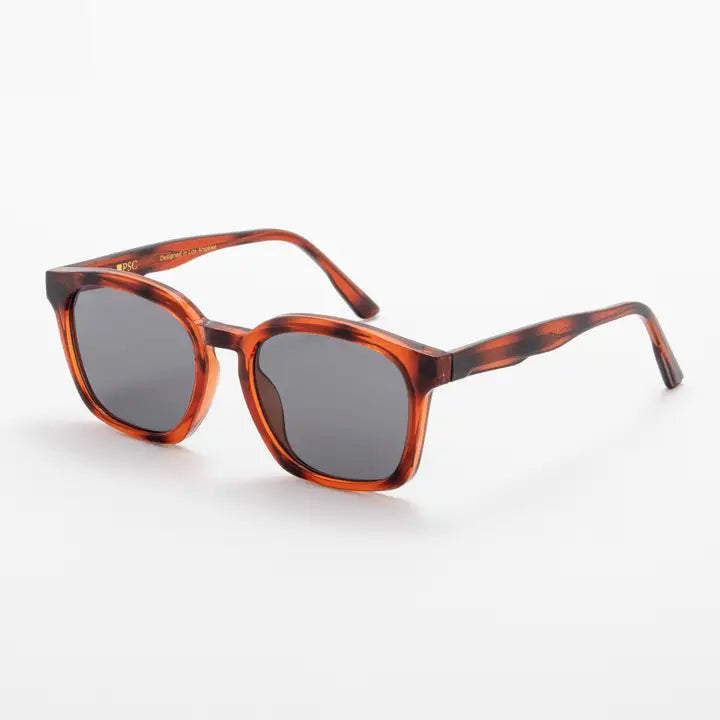 Luca Sunglasses in Orange Tortoise/Black