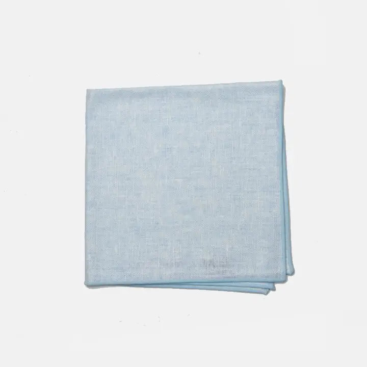 Light Blue Linen Pocket Square