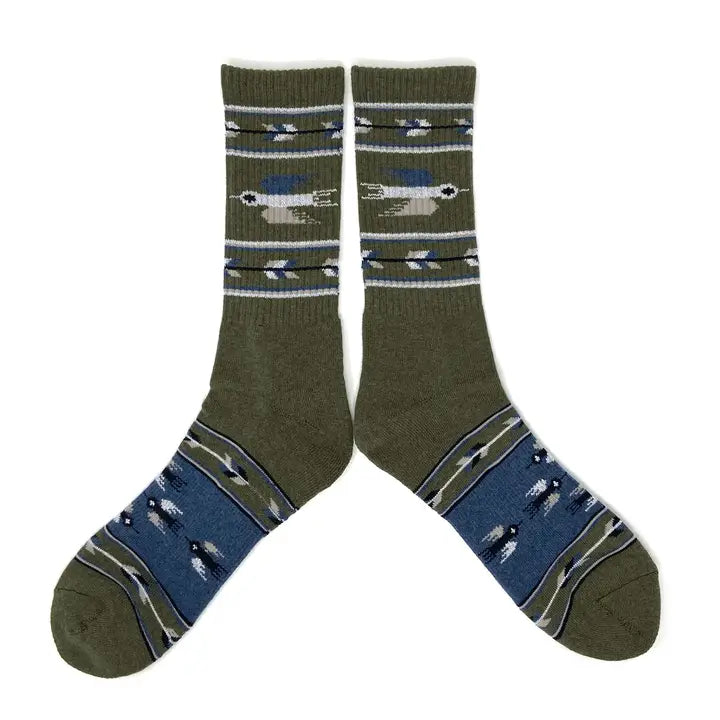 Heather Thunderbird Socks in Olive