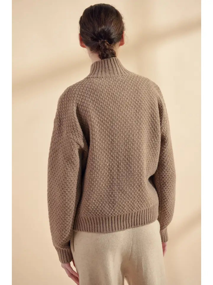 High Neck Wool Sweater