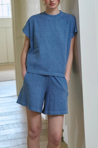 Flared Basketball Shorts in Cornflower