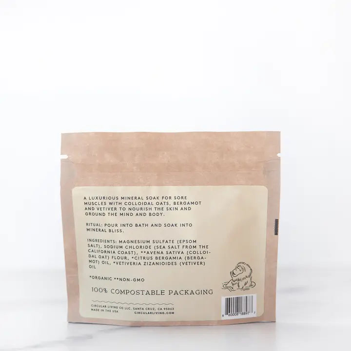 Mineral Bath Soak Sachet - Vetiver & Bergamot