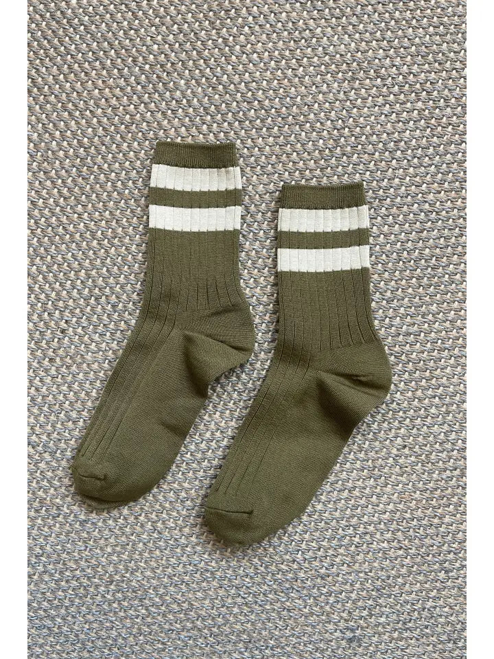 Her Socks Varsity in Fern