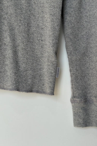 Pointelle Fundamental Tee in Melange Grey