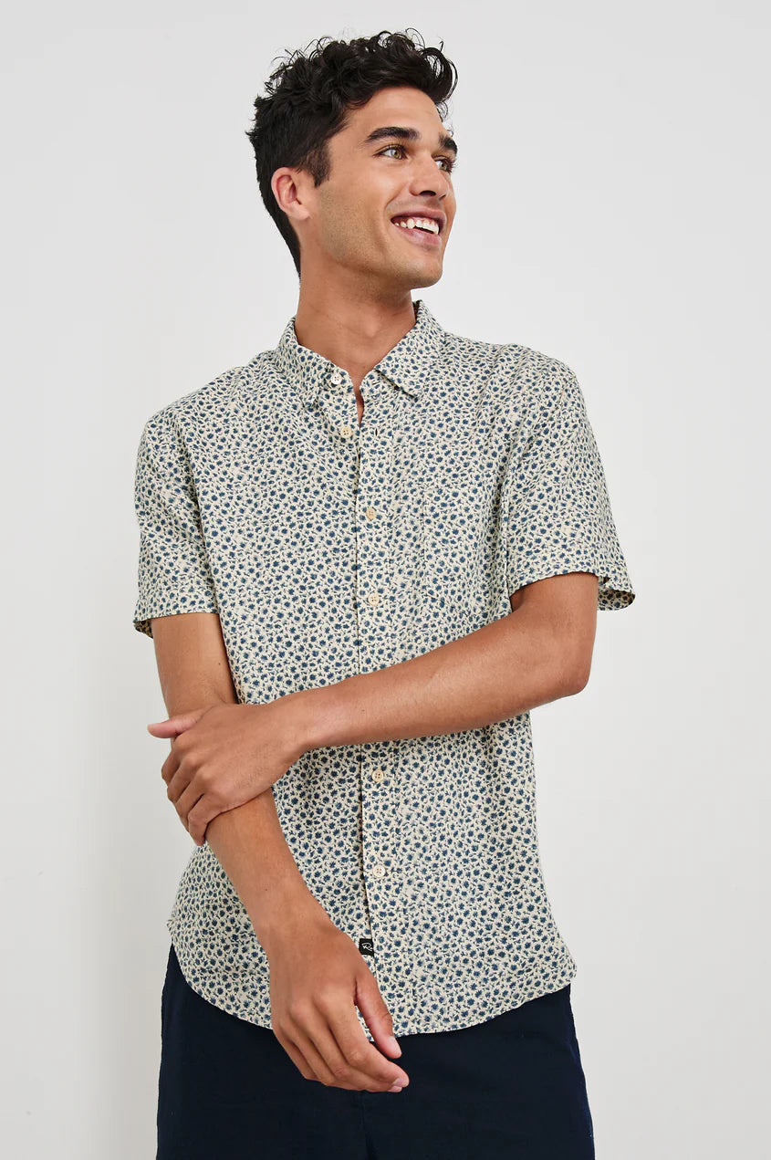 Carson Shirt in Autumn Daisy Ocean
