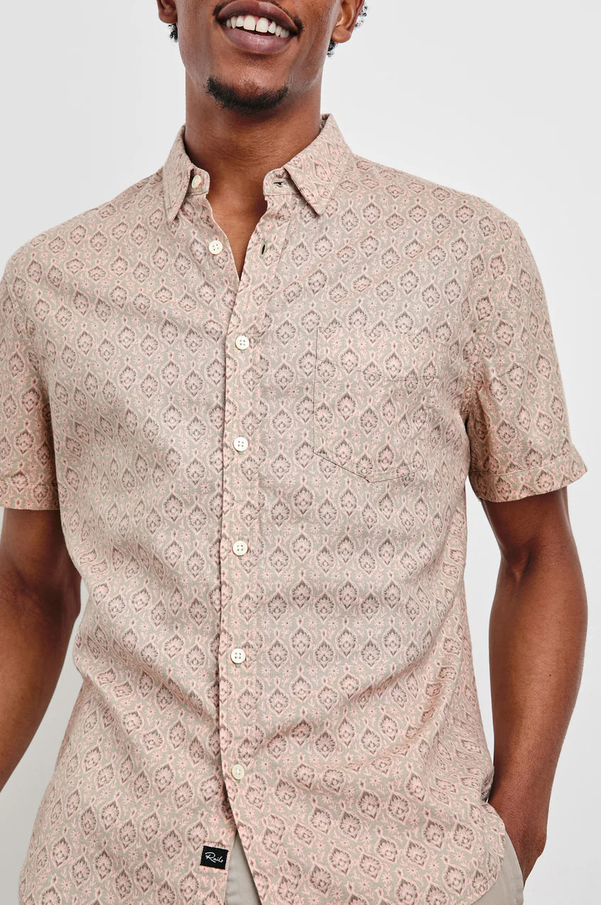 Carson Shirt in Pendant Batik Flamingo