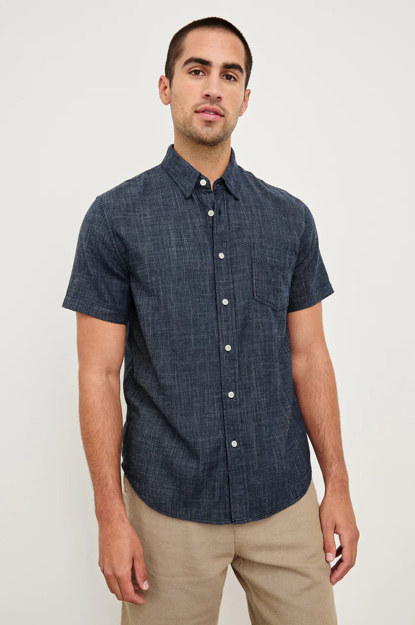 Fairfax Shirt in Navy Etch
