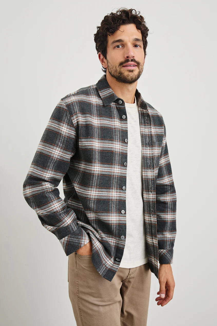 Forrest Shirt in Charcoal Tumeric