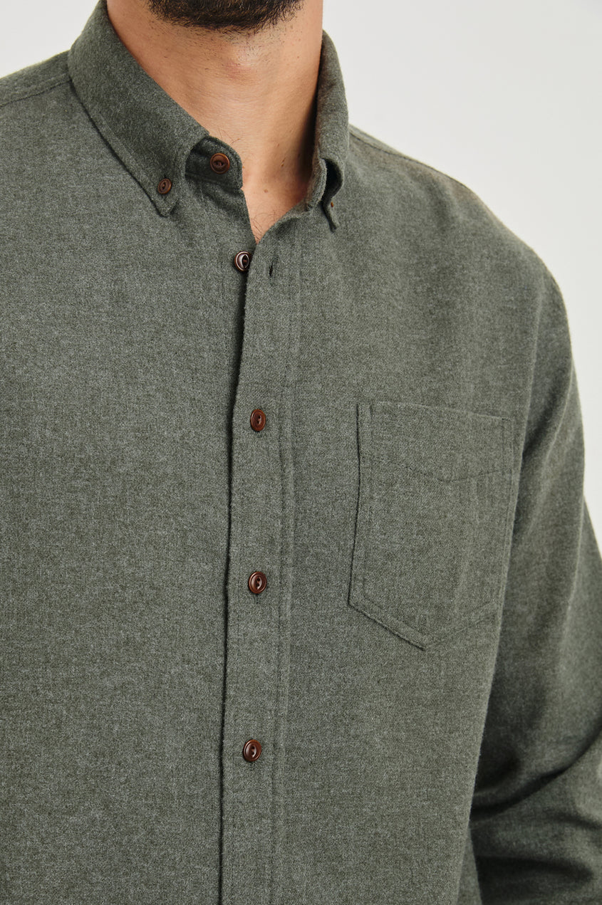 Runson Shirt in Hunter Green