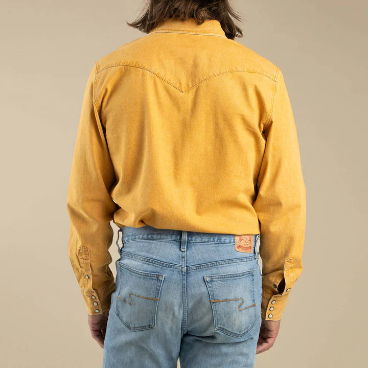 The Wyatt Pearl Snap Shirt in Faded Gold
