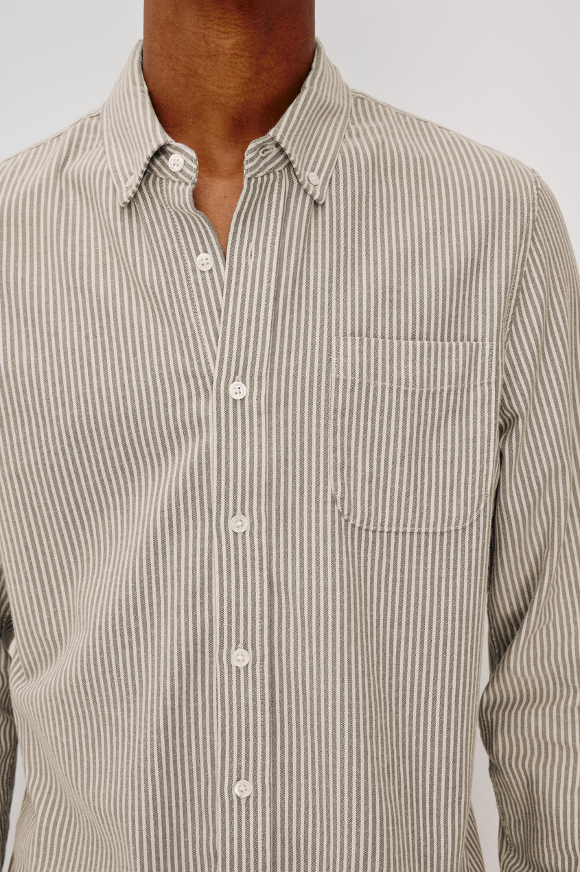 Vance Shirt in Cedar Oat Stripe