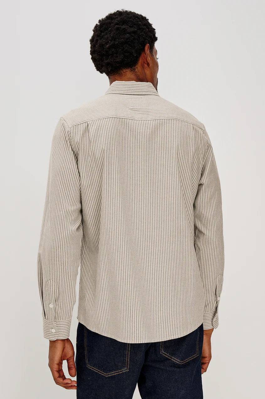 Vance Shirt in Cedar Oat Stripe