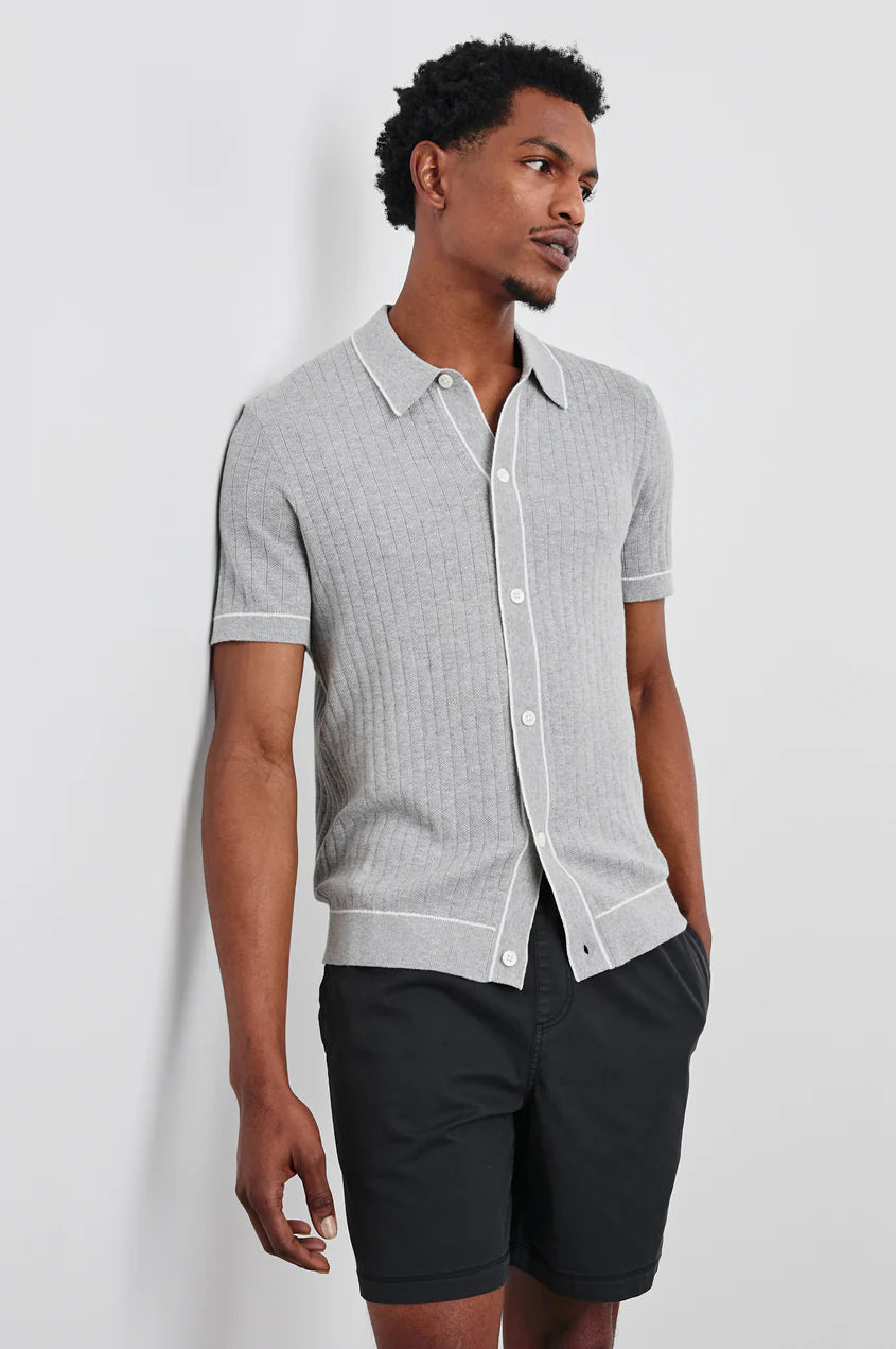 Vernon Shirt in Grey Melange