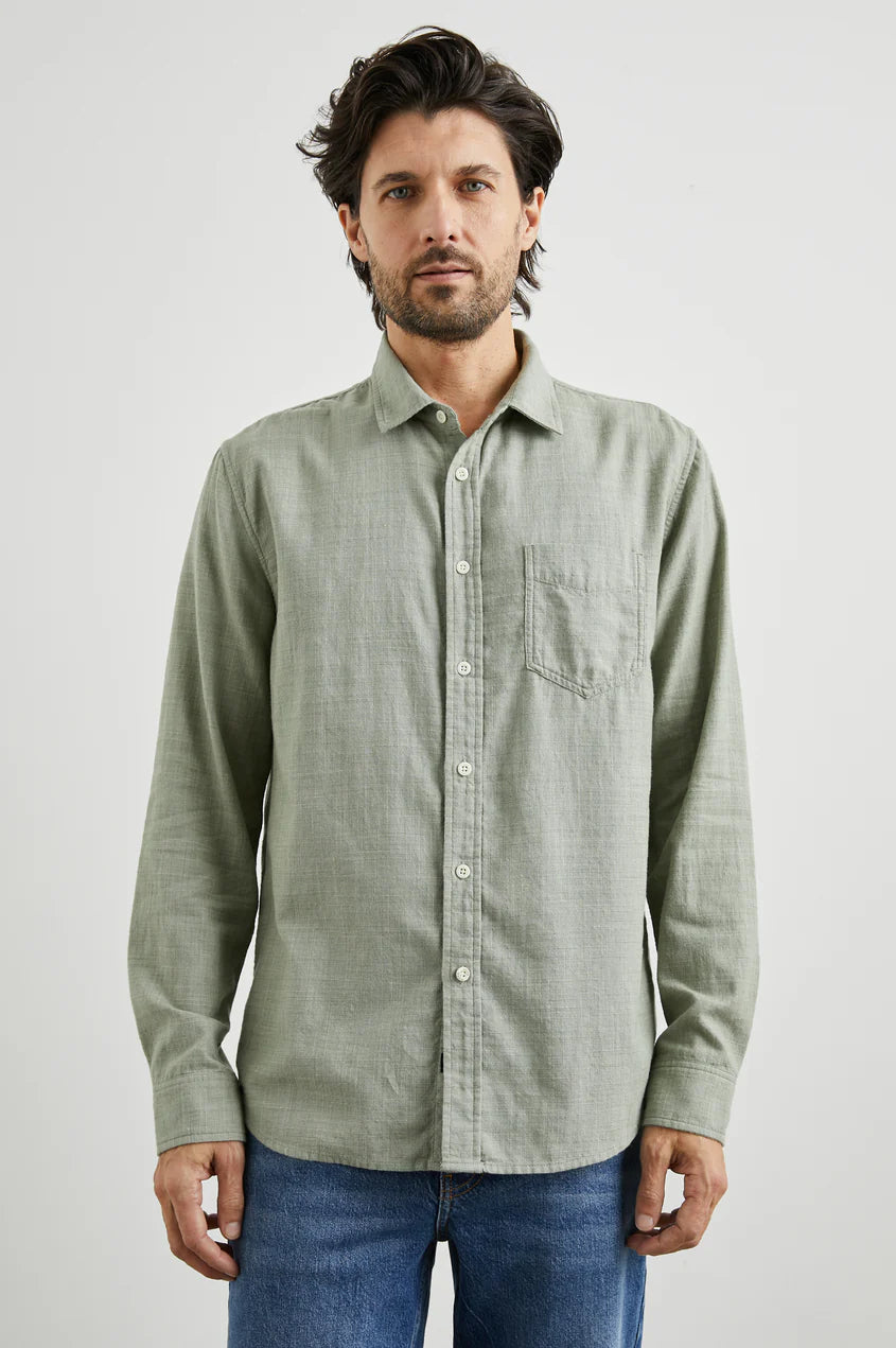 Wyatt Shirt in Jade Etch