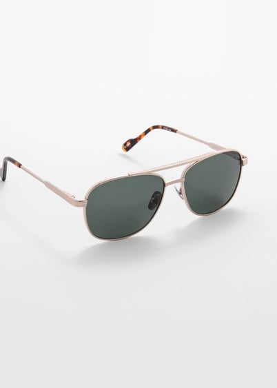 Darin Sunglasses in Champagne/Green