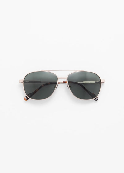 Darin Sunglasses in Champagne/Green