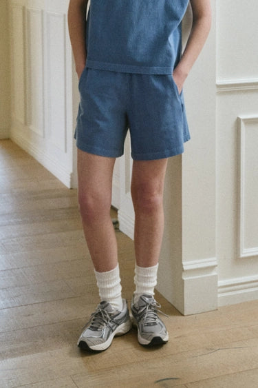 Flared Basketball Shorts in Cornflower