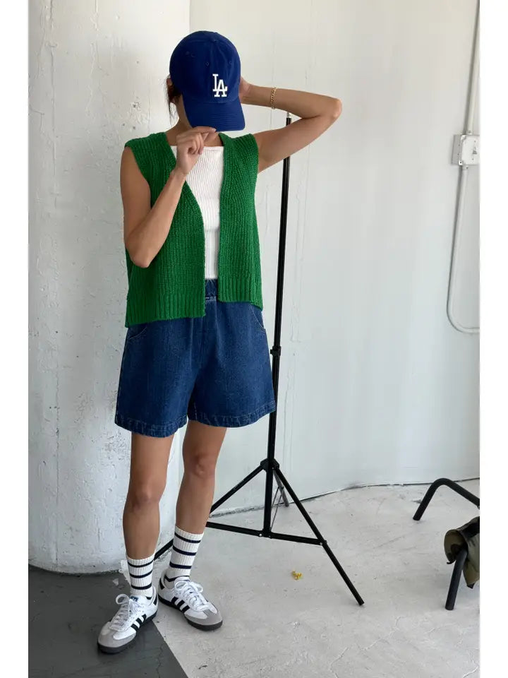 City Shorts in Blue Denim