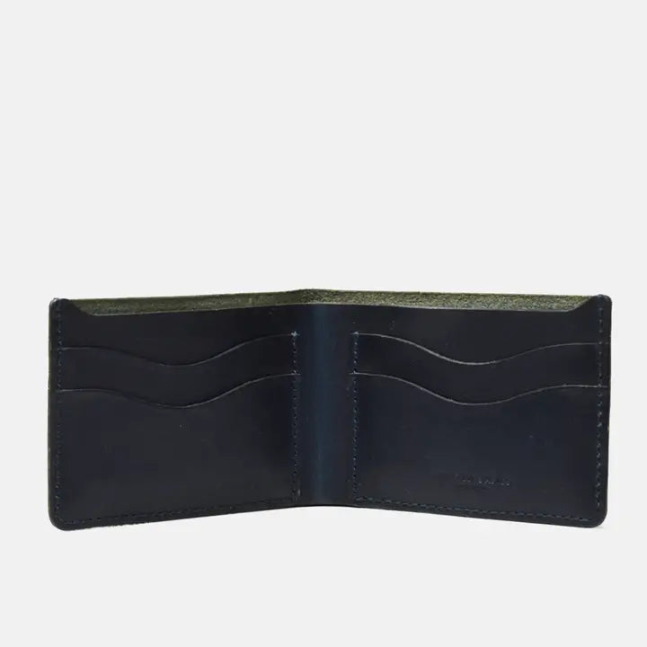 Horween Navy Bill Fold Wallet
