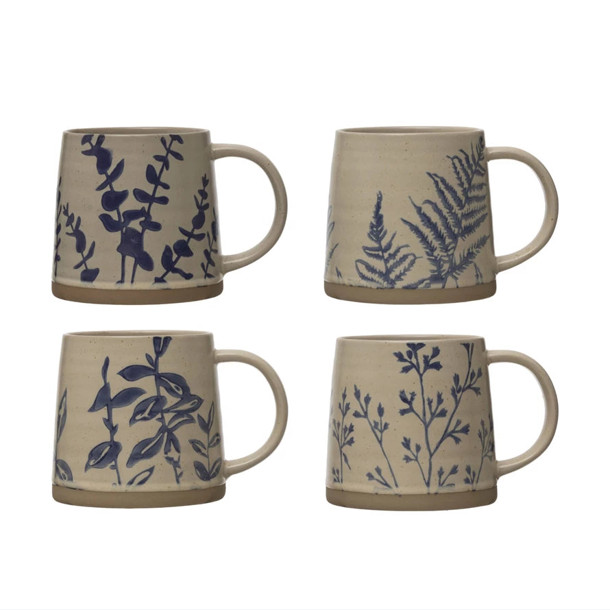 Stoneware Floral Mug