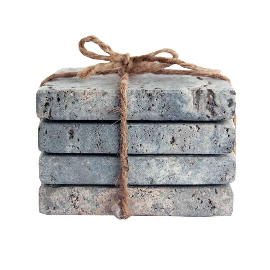 Travertine Coasters (Set of 4)