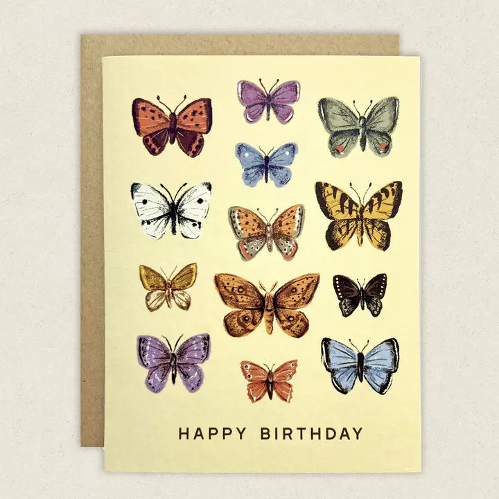 Happy Birthday Butterflies Card