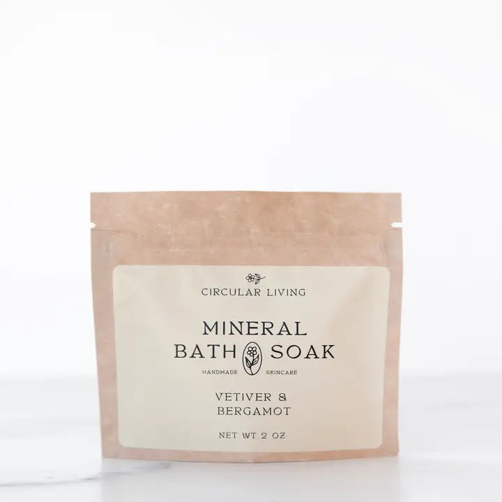 Mineral Bath Soak Sachet - Vetiver & Bergamot