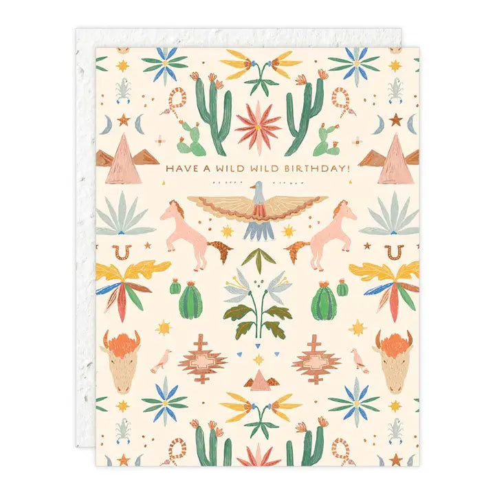 Western Toile - Birthday Card
