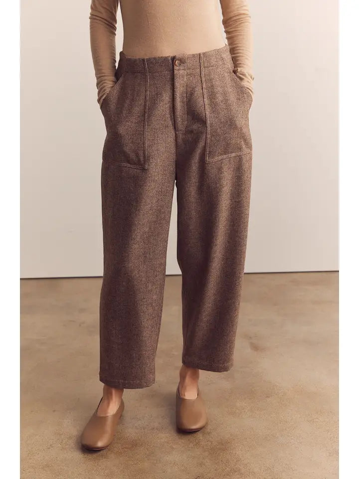 Wool Blend Baby Herringbone Pant