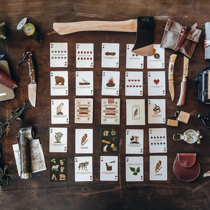 Survival Playing Cards in Green