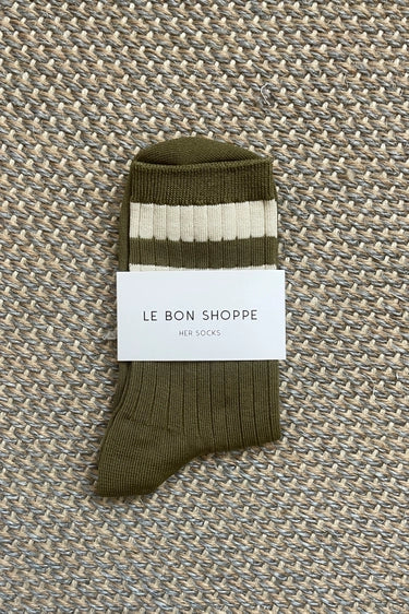 Her Socks Varsity in Fern