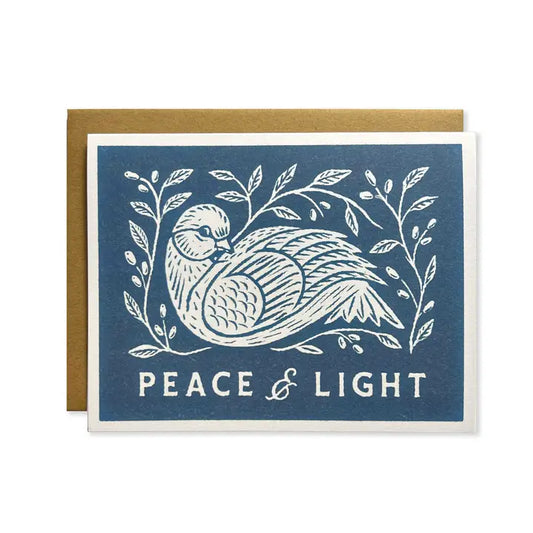 Peace & Light Dove Hanukkah Card