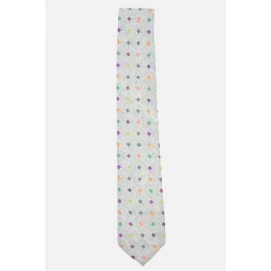 Grey Wool Confetti Tie