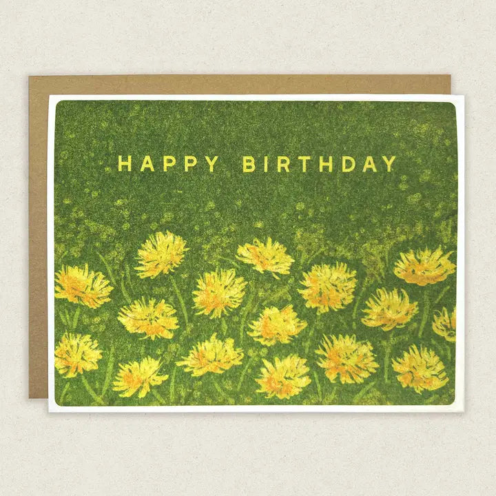 Happy Birthday Dandelions Card