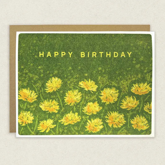 Happy Birthday Dandelions Card