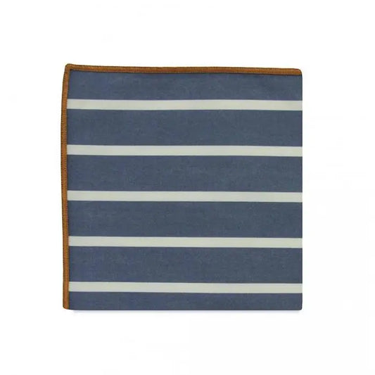 The Fleming Stripe Cotton Pocket Square