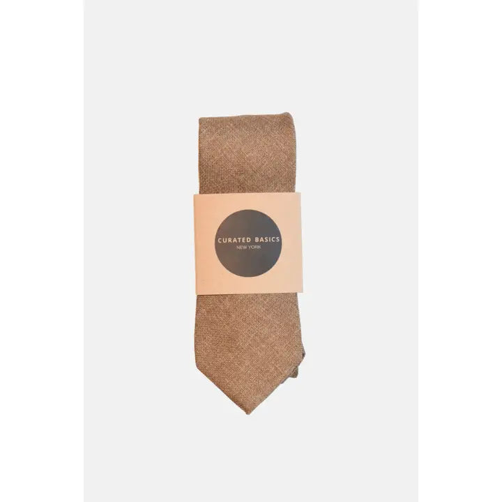 Brown Linen Tie