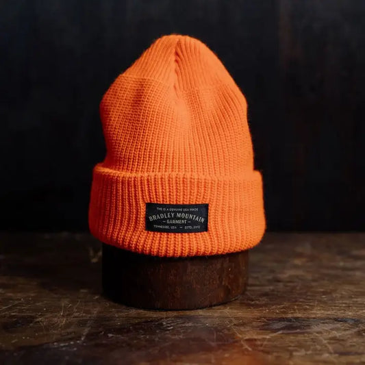 Acrylic Watch Cap in Hi-Vis Orange