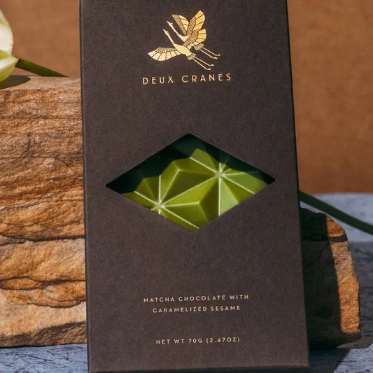 Matcha Chocolate with Caramelized Sesame