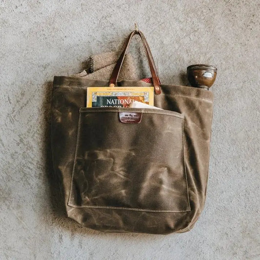 Coal Tote Bag in Waxed Field Tan