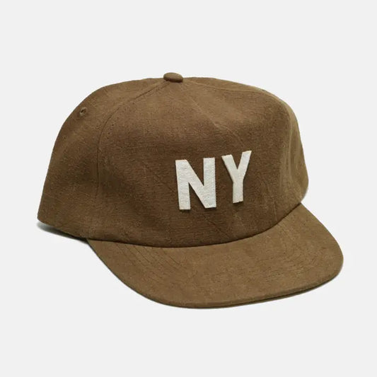Brown Linen New York Hat
