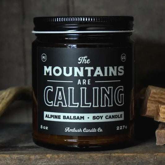 The Mountains Are Calling Candle