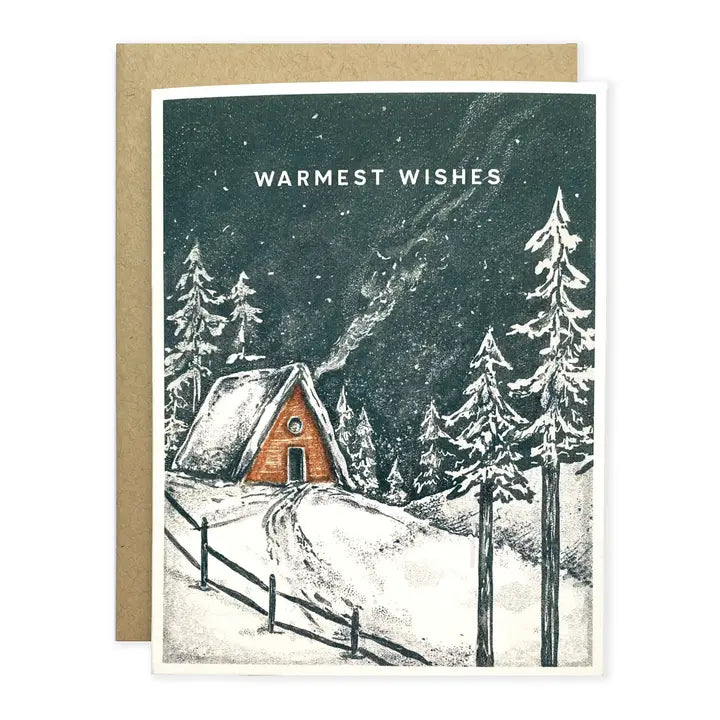 Snowy Cabin Holiday Card (Boxed Set of 8)