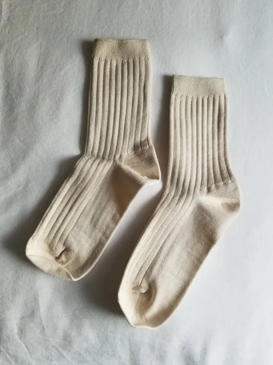 Her Socks in Porcelain