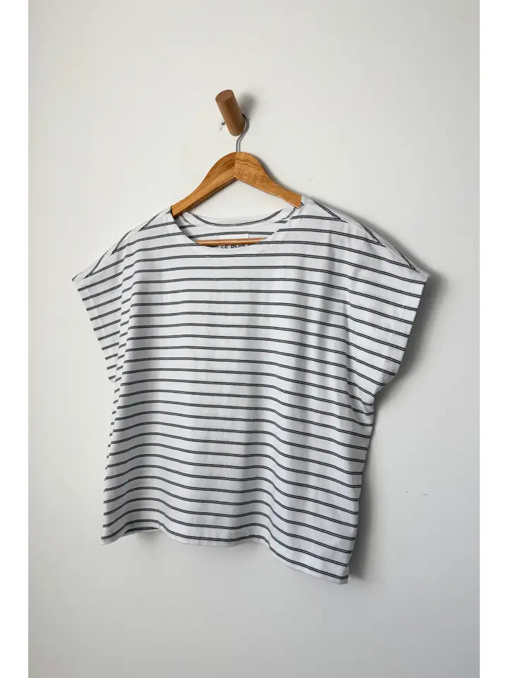 Chérie Tee in White Stripe