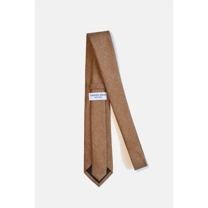 Brown Linen Tie