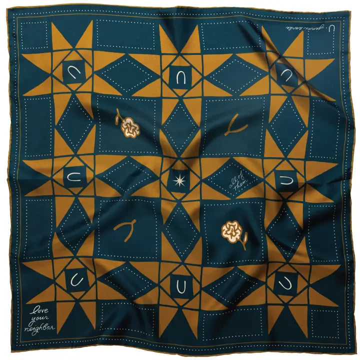 'Love Your Neighbor' Silk Scarf