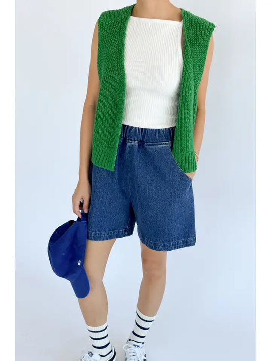 City Shorts in Blue Denim